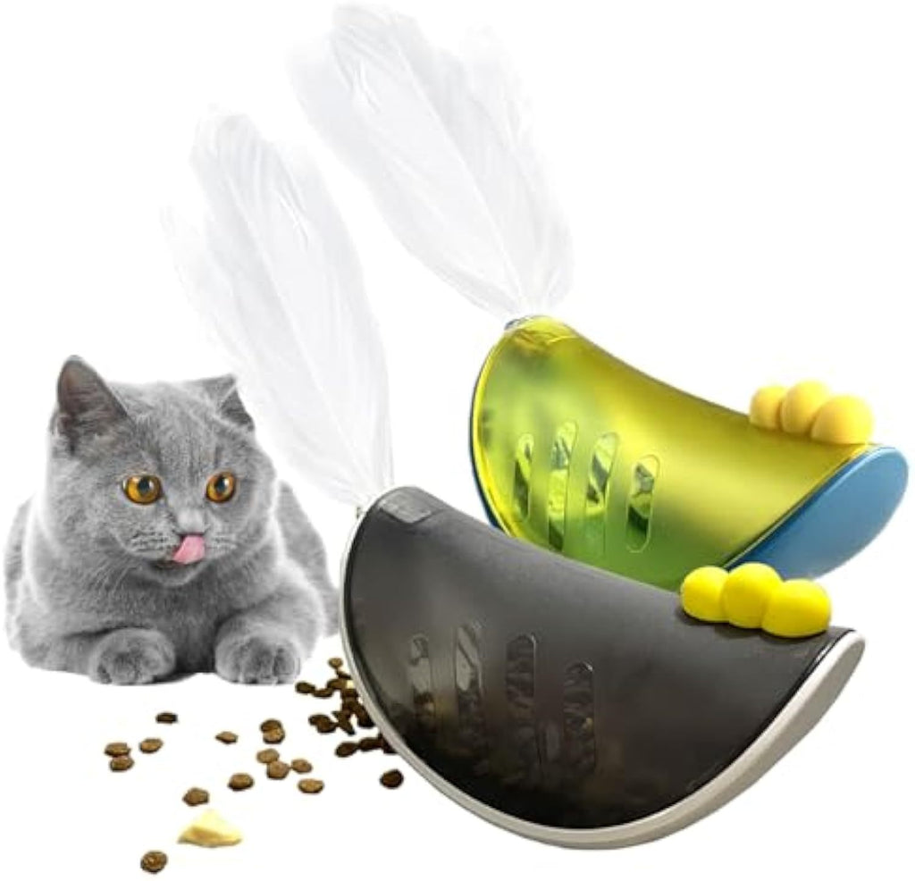 Cat Puzzle Feeder & Tumbler Toy – Play + Snacks